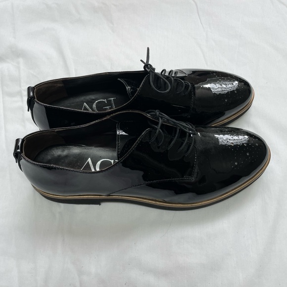 Attilio Giusti Leombruni (AGL) High-Shine Leather Oxford Derby 42 Made in Italy - Picture 1 of 9